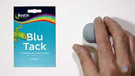 Blu-Tack wall putty used as a pencil eraser