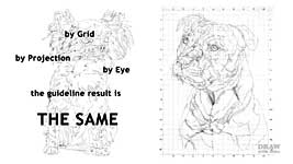 The grid is simply a time-saving metghod of producing a guideline drawing